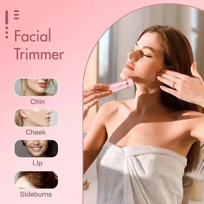 Electric Bikini Trimmer for Women, Rechargeable 2 in 1 Body & Facial Hair Removal